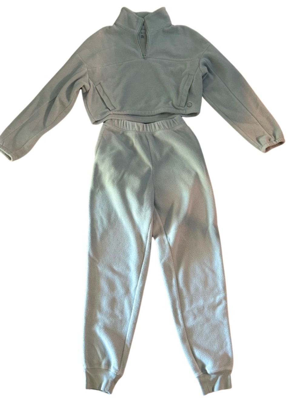 Gilly Hicks Light Mint Green Fleece Quarter-Zip & Pants Set | Size XS